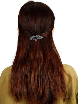 Yellow Chimes - Black Crystal French Barrettes