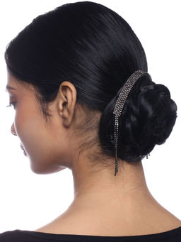 Yellow Chimes - Rhinestone Crystal Tassel Claws for Hair Buns Clips