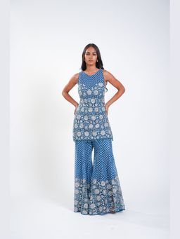 Twenty Nine - Teal Flared Embellished Sharara