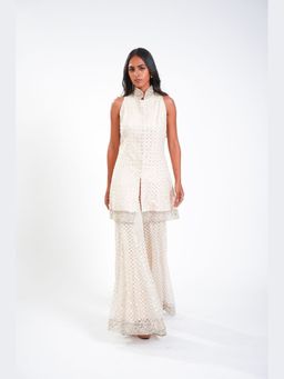 Twenty Nine - Ivory Flared Embellished Sharara