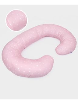 Mi Arcus - 100% Cotton C-Shape Maternity/Pregnancy Pillow with Removable Cover -Pink