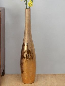 At Home by Nilkamal - Aura Animal Stripes Flower Vase Gold