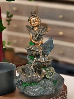 At Home by Nilkamal - Fairy Water Fountain|Set of 1|Size - 36 cm x 57 cm| Brown