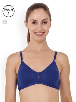 Floret - Pack of 2 Solid T Shirt Bra - Multi-Color