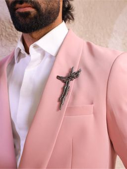 Cosa Nostraa - Men Charcoal Midnight Brooch