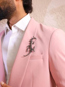 Cosa Nostraa - Men Black Smoky Strands Brooch