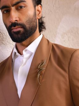 Cosa Nostraa - Men Gold Auric Bloom Brooch
