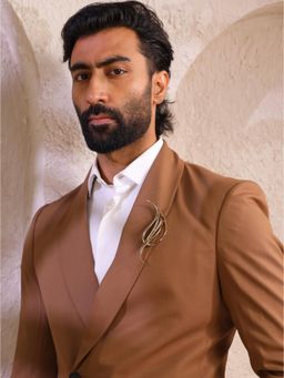 Cosa Nostraa - Men Gold Floral Bloom Brooch