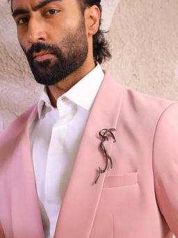 Cosa Nostraa - Men Silver Noir Abstract Brooch