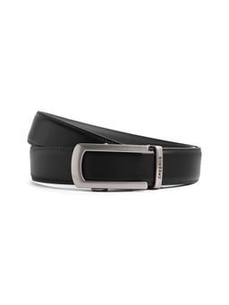CAZZANO - Black Men Lether Belt with Slider Buckle