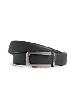 CAZZANO - Black Men Lether Belt with Slider Buckle