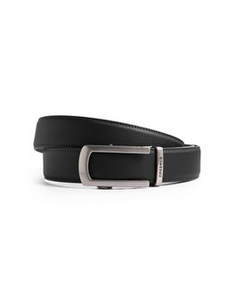 CAZZANO - Black Men Lether Belt with Slider Buckle
