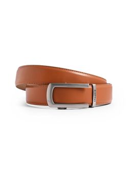 CAZZANO - Tan Men Lether Belt with Slider Buckle