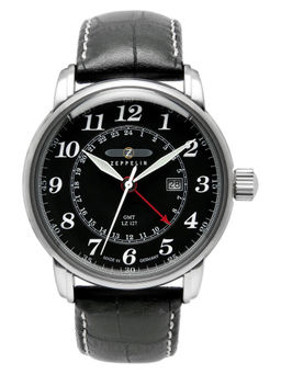 Zeppelin - LZ127 Graf Date GMT Analog Black Dial Mens Watch-76422