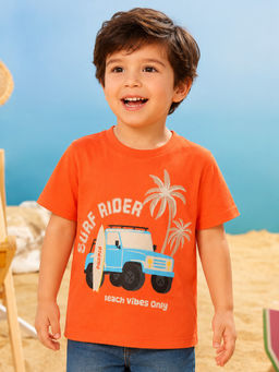 Purple United Kids - Boys Orange Jersey T-Shirt