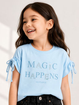 Purple United Kids - Girls Blue Jersey T-Shirt