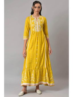 W - Yellow Floral Dress