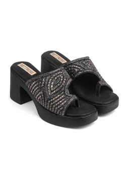 RETTROSE - The Cosmic Radiant Noir Luxury Embellished Heel