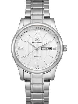 Kenneth Scott - Men White Dial Analog Watch - K23029-SBSW (M)