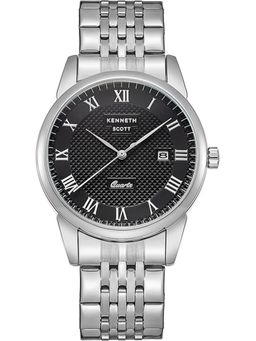 Kenneth Scott - Men Black Dial Analog Watch - K23030-SBSB (M)