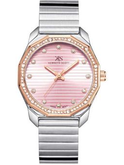 Kenneth Scott - Men Pink Dial Analog Watch - K24505-KBKP (M)