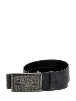 Guess - Men Black Printed Leather Belt