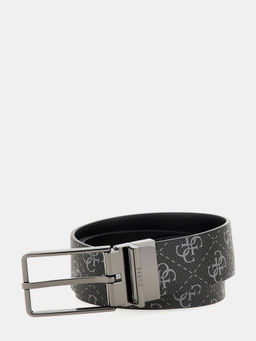 Guess - Men Black Printed Reversible Belt