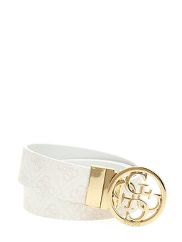 Guess - Women White Printed Reversible Belt