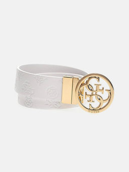 Guess - Women White Textured Belt