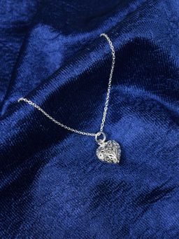 Margento Jewels - 925 Sterling Silver Heart Style Charm Chain Pendant