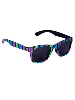 Spiky - Black Frame Black Lense Wayfarer UV Protection Sunglass Str_Bik_Multi