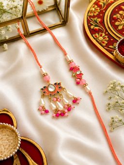 ISHKAARA - Kamal Kundan Bandhan Bhaiya Bhabhi Rakhi Combo (Pack of 2)