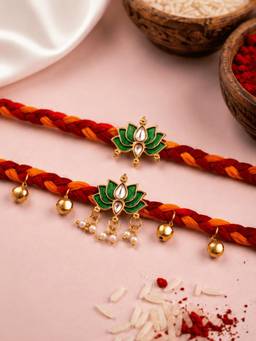 ISHKAARA - Green Kamal Bhaiya Bhabhi Combo Rakhi for Raksha Bandhan