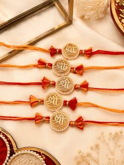 ISHKAARA - Divine Om Combo Rakhi for Raksha Bandhan (Pack of 5)