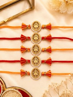 ISHKAARA - Trishul Kavach Combo Rakhi for Raksha Bandhan (Pack of 5)