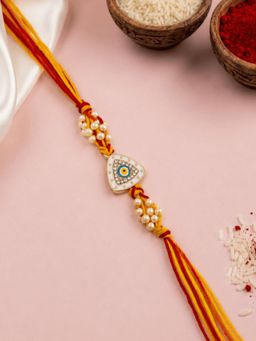 ISHKAARA - White Triangle Evil Stone Rakhi for Raksha Bandhan