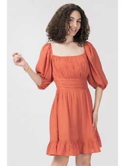 HOUSE OF S - Orange Mini Bow Dress