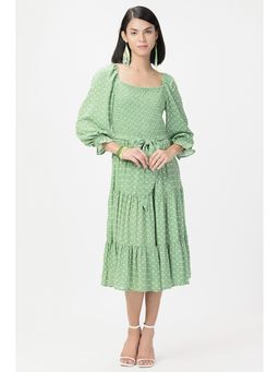 HOUSE OF S - Green Smoked Dress