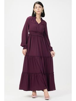 HOUSE OF S - Purple Wrap Up Collar Dress