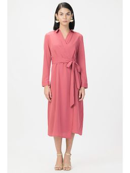 HOUSE OF S - Pink Ruffled Smocking Detail Tier Maxi Dress