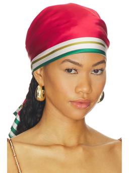 SEVEN WONDERS - Satin Women's Lightweight Printed Head Scarf Red