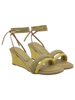 Veruschka By Payal Kothari - Colorblocked Green Tootsie Wedges
