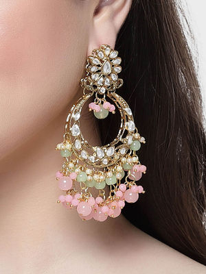 knee length dresses for ladies Looking Sassy Hoop Earrings In Light Pink
