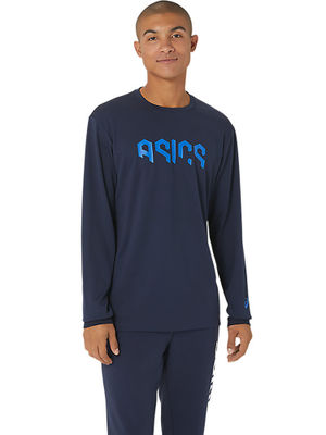 Asics fuzeX Printed Mens Blue T-Shirt