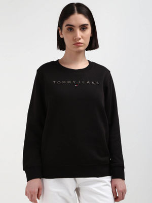 Tommy Hilfiger Black Cotton Women Sweatshirt main image 1