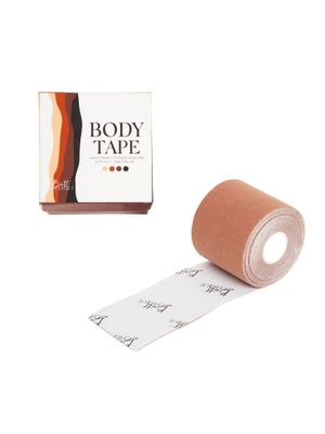BUTTCHIQUE Breast Lift Pre-Cut Body Tape Strips (6 X 28 CM Strips, Pack Of 10), Sweat Proof, Lifts Your Breasts & Supports From All Directions, Lasts Upto 8-10 Hours (Cinnamon