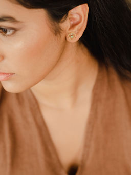 Something Simple - Carved Topaz Studs