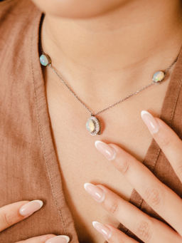 Something Simple - Yellow Opal Duo Necklace