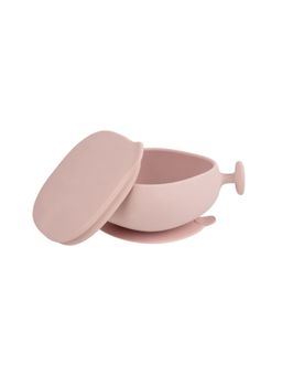 b.box - Soft Silicone Feeding Bowl + Lid - Anti-Slip & Leakproof - Pink