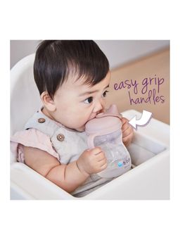 b.box - Soft Spout Sippy Cup 240ml - Easy-Grip, Leak-Proof - Pink